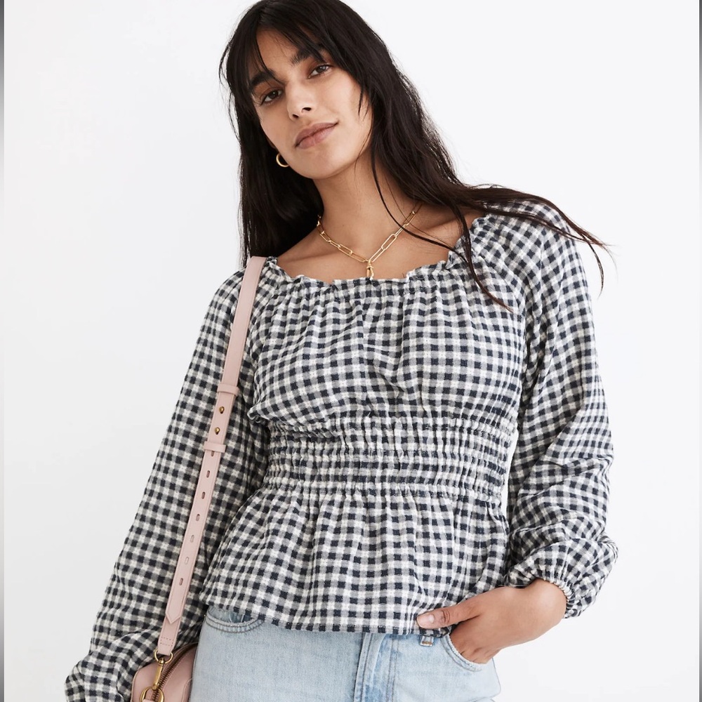 Madewell Textured Sofia Gingham Top - image 2